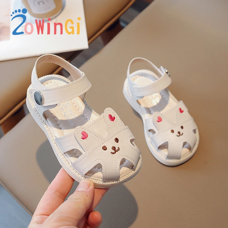 

Летние сандалии для девочек, размер 21-30, Симпатичные Мультяшные сандалии для девочек, милый кролик, красивая классическая обувь, дышащая обувь для девочек, сандалии для девочек