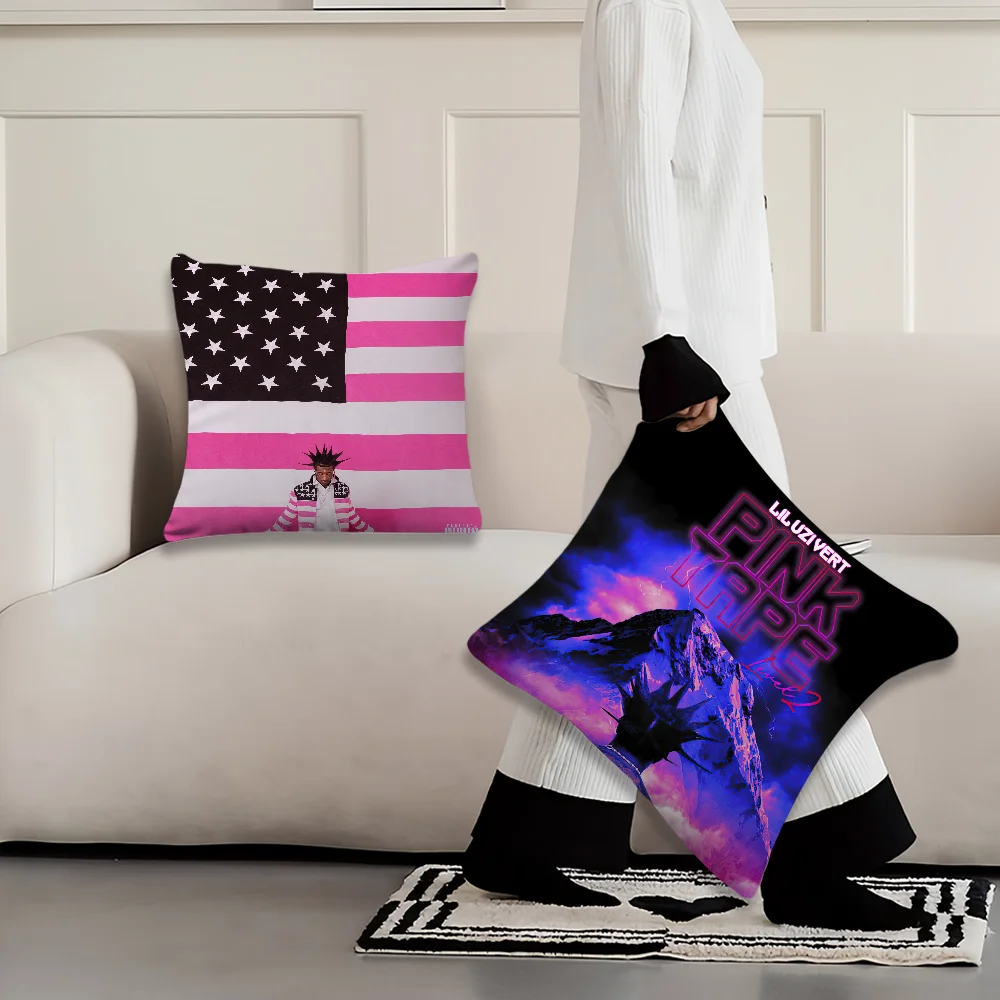 Рэпер Lil U-Uzi Vert Розовая лента Наволочка Гостиная Акцент Диван Поддержка спины