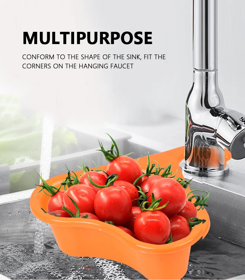 

Kitchen Sink Filter Vegetable Fruit Drain Basket Garbage Filter Multifunctional Hanging Rack Multifunctional Drainage Basket