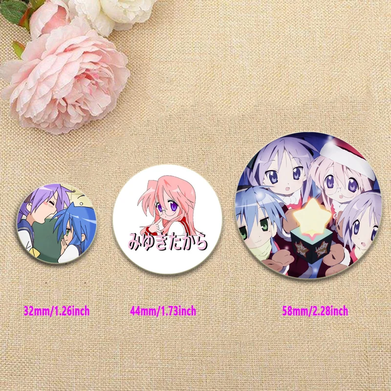 Брошь в стиле аниме Lucky Star Izumi Konata Hiiragi Kagami Takara Miyuki Hiiragi Tsukasa, милый мультяшный значок, куртка, джинсы, булавка с лацканами, подарок (art.: 3920c97ddaa98) - 3920c97ddaa98