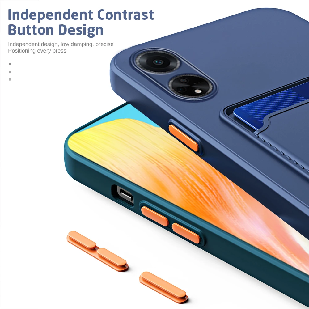 Чехол On для OPPO A58 4G Защитный Объектив квадратный мягкий силиконовый Бумажник