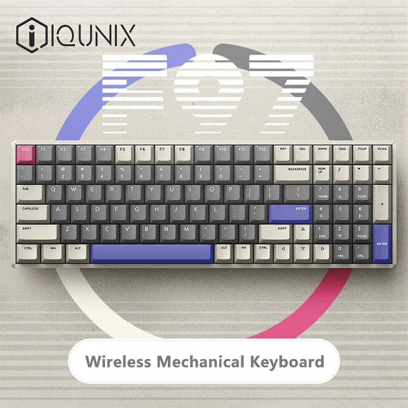 

Беспроводная механическая клавиатура F97, Bluetooth 2,4G, игровая Офисная Клавиатура с горячей заменой клавиш из сплава, клавиши Pbt, Игровая клавиат...