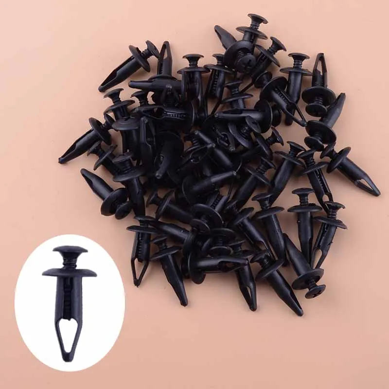 

15681408 803709S N803709 черный автомобиль 100 шт. фиксатор бампера зажим крепления заклепки для GM Ford Auveco 17103 пластик