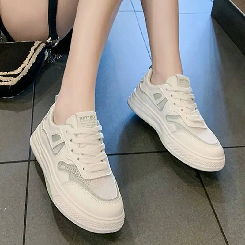 2023 Fashion Women Sneakers Round Toed Mixed Colors Breathable Simple Casual Running Vulcanize Platform Shoes Sapato Feminino