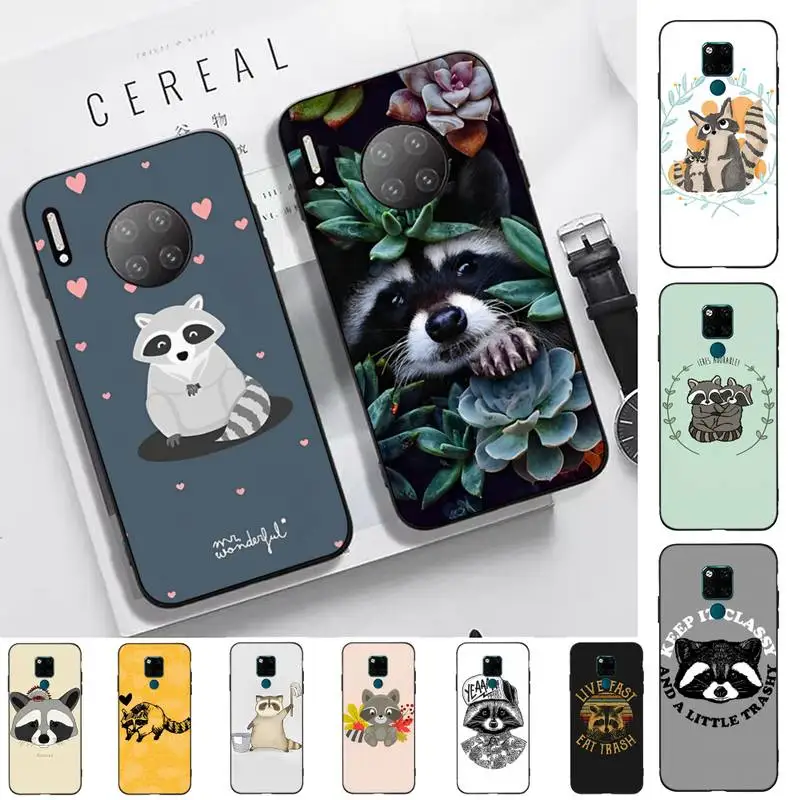 

Animal Raccoon Art Phone Case for Huawei Mate 20 10 9 40 30 lite pro X Nova 2 3i 7se