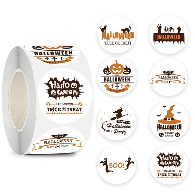 

500pcs Halloween Stickers Seal Labels Sticker for Candy Bags Box Gift Packaging Decoration Party Kids Sticker Horror Ghost