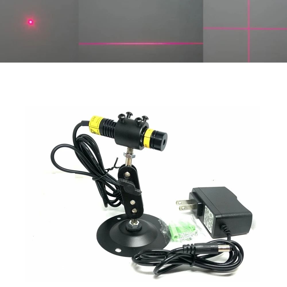 650nm 50mW 100mW 200mW Red  Laser Module Dot Line Cross Hair Focusable Alignment Locator Wood Cutting Sawmill 16*68mm