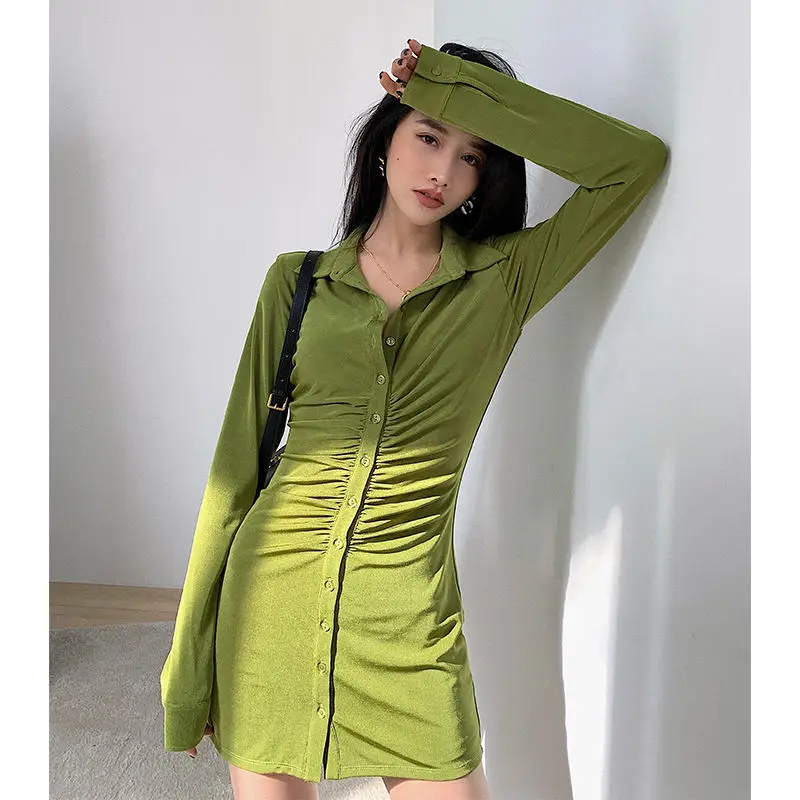 

V-Neck High Waist Shirt Dress Women Slim Tee Shirt Sexy y2k dress vestidos de mujer connotos cortos