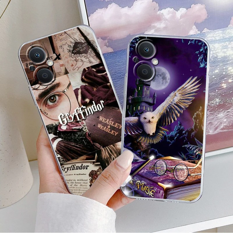 

Movie Potters Wand Harries Wizard Phone Case For OPPO A5 A9 A53 Reno 7 6 5 4 2 Find X3 X2 Z Lite Neo Pro Plus transparent