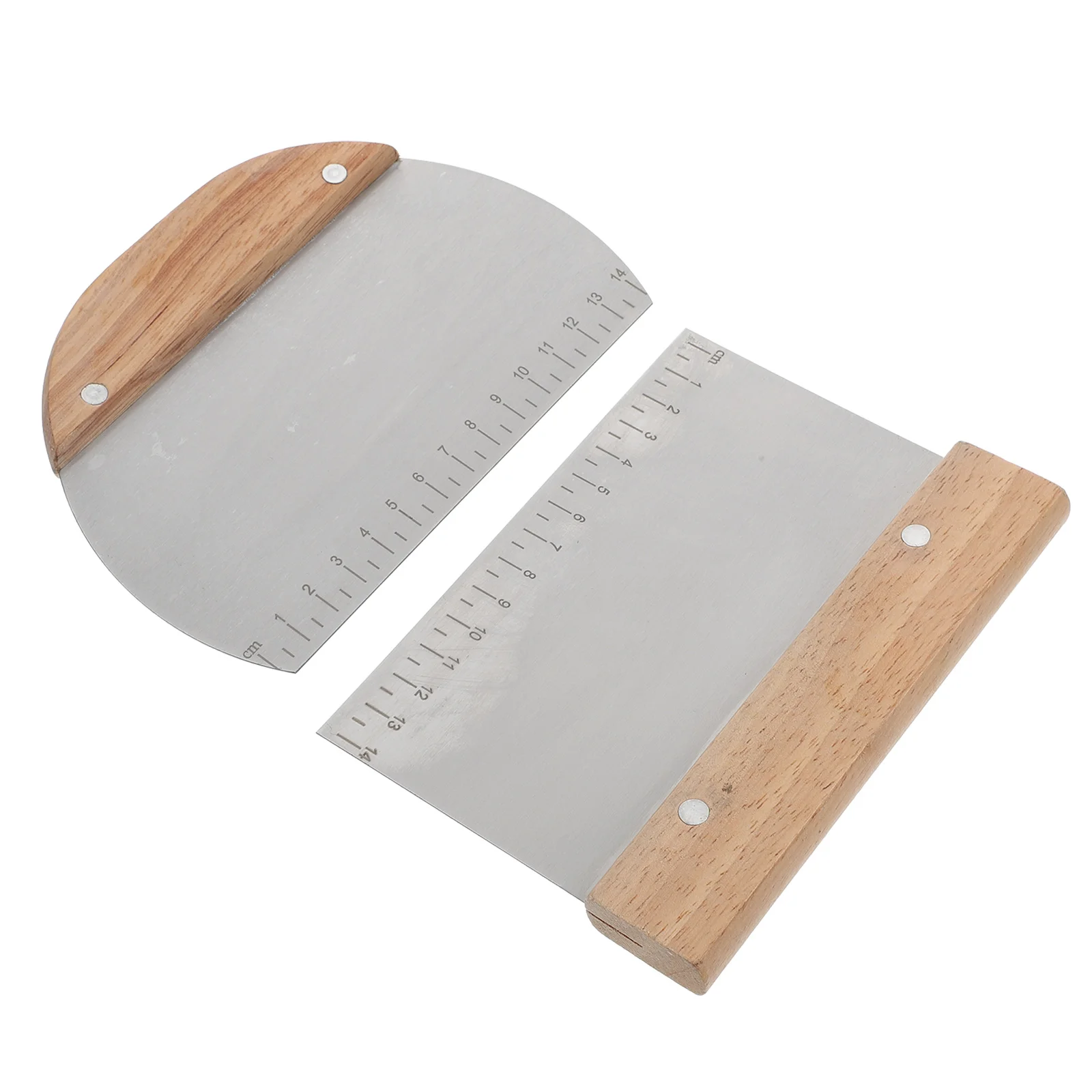 

2 Scrapers Bread Pizza Roller Stainless Steel Pizza Dough Butter