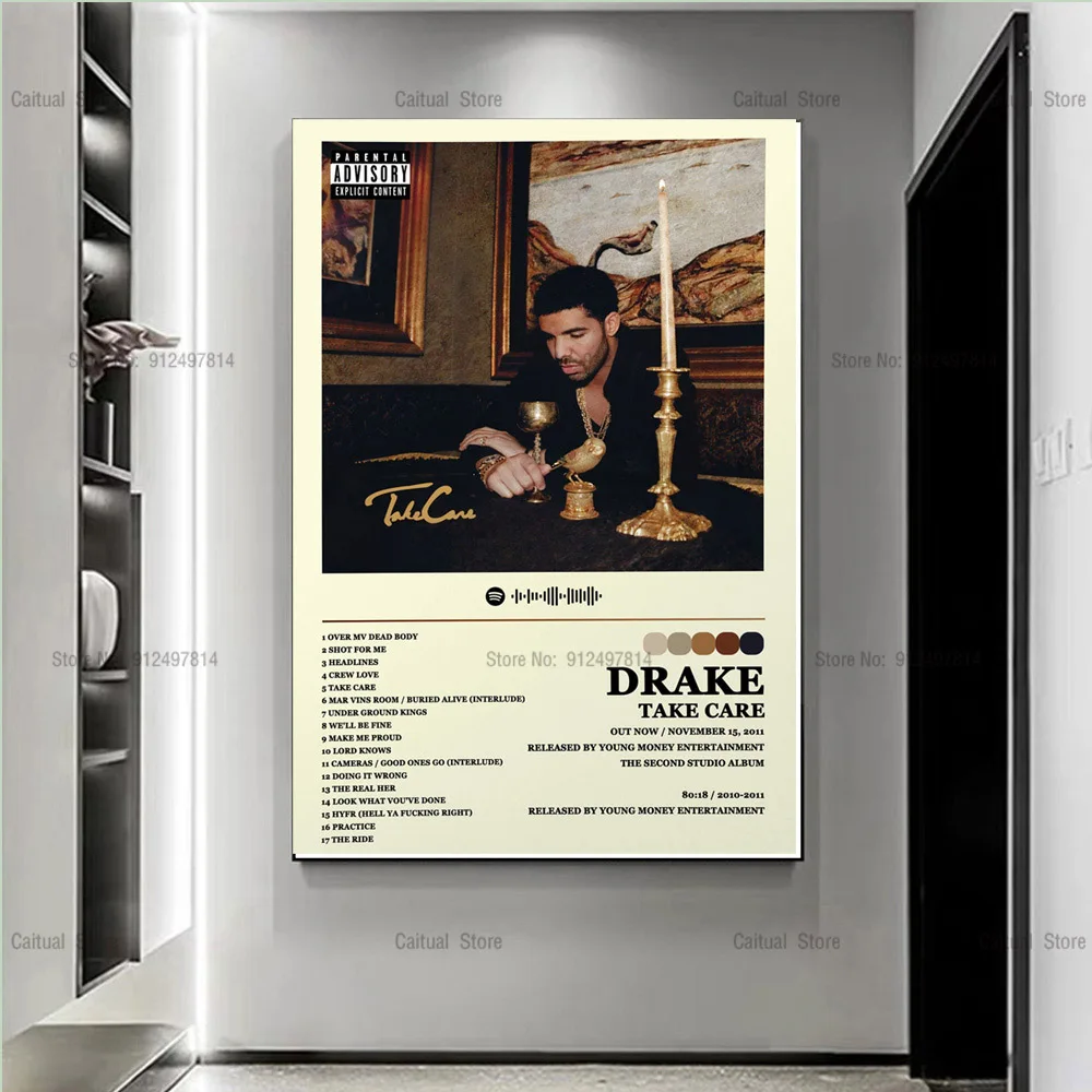 C339 Картина на холсте с изображением дракона Тревиса Скотта Канье Уэста