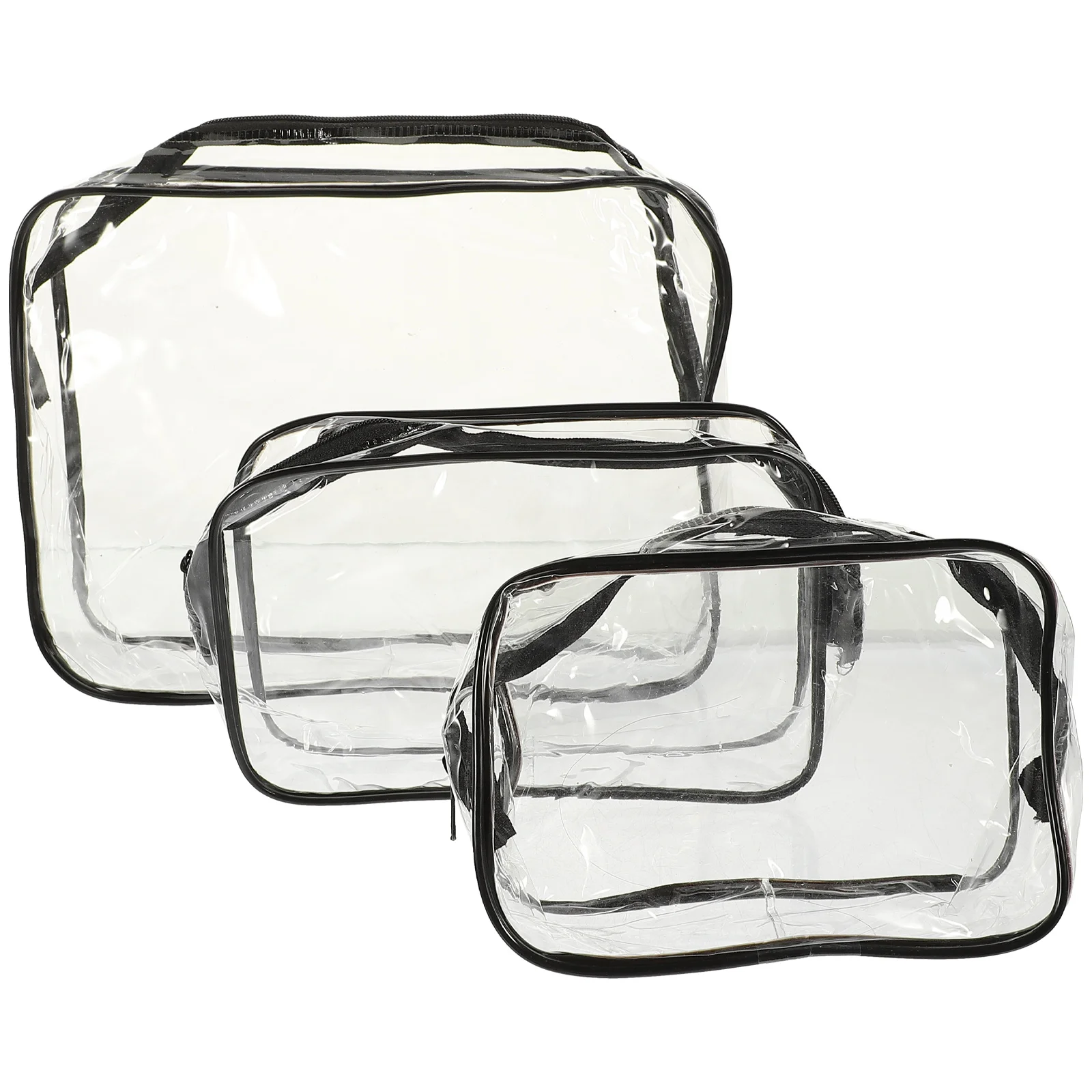 

Cleartoiletry Travel Makeup Cosmetictransparent Stadium Toiletries Women Zip Pouch Organizer Tote Wash Airport Storage Container