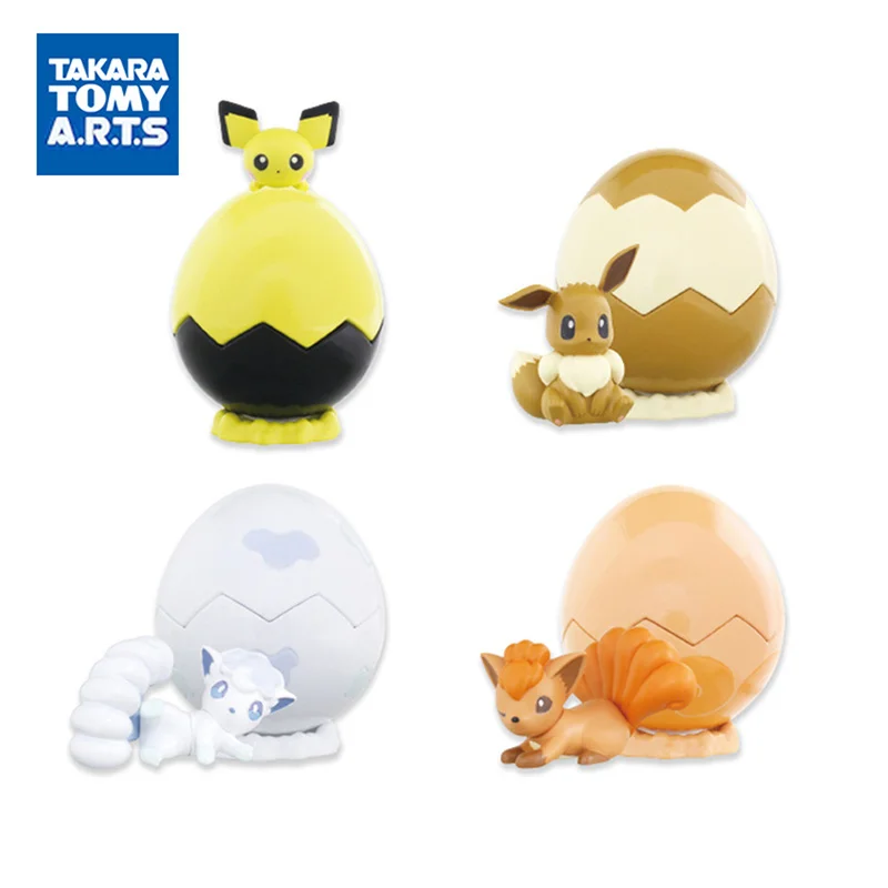 

T-ARTS PokEmon Dream Eggshell Slowpoke Cubone Vulpix Riolu Pikachu Anime Figure Gacha Action Figure Children Toys