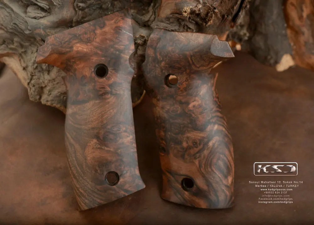 

Ksd Sig Sauer P226 Model Compatible Thuya Burl Wood Grip for Replacement