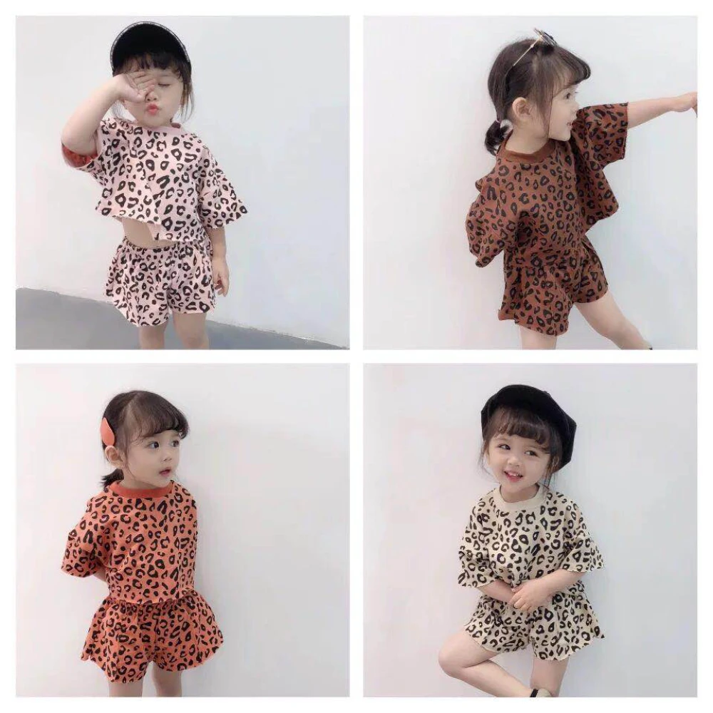 

Baby Girls Summer Clothes Suits 2022 Fashion Floral Pattern Clothes Children's Short-sleeved Two-piece Children's Clothe