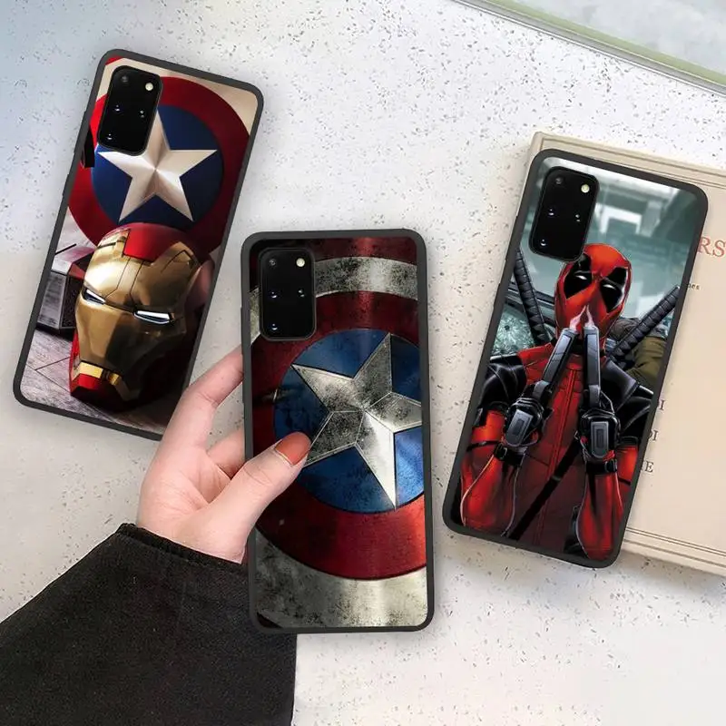 

Marvel Hero Iron Spider Man Captain Deadpool Phone Case For Samsung Galaxy Note20 ultra 7 8 9 10 Plus lite M21 M31S M30S M51