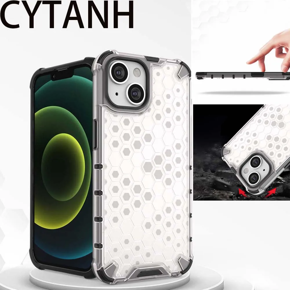 

Case For Huawei Honor Mate Nova 3i Y9 9X 10S 20 30 V30 30S 40 40E P40 pro PLUS lite Prime 2019 Honeycomb Clear Shockproof Cover