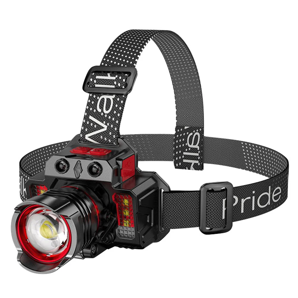 

Brand New Headlamps Induction Headlamp Torch 1865O Lithium Battery COB+LED