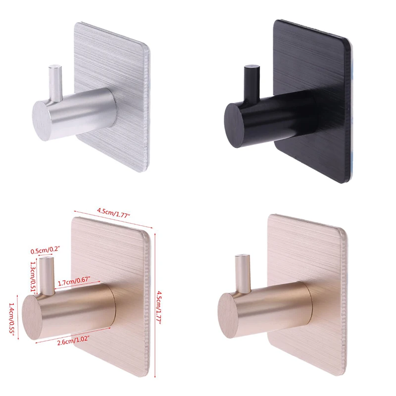 3PCs Bathroom Accessories Robe Hook Self Adhesive Home Wall Door Clothes Hange Bags Key Rack For Kitchen Towel Hanger - купить по