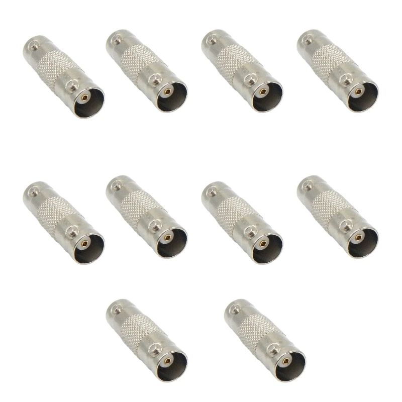

10Pieces BNC Female to Female Straight RF Connector for CCTV System