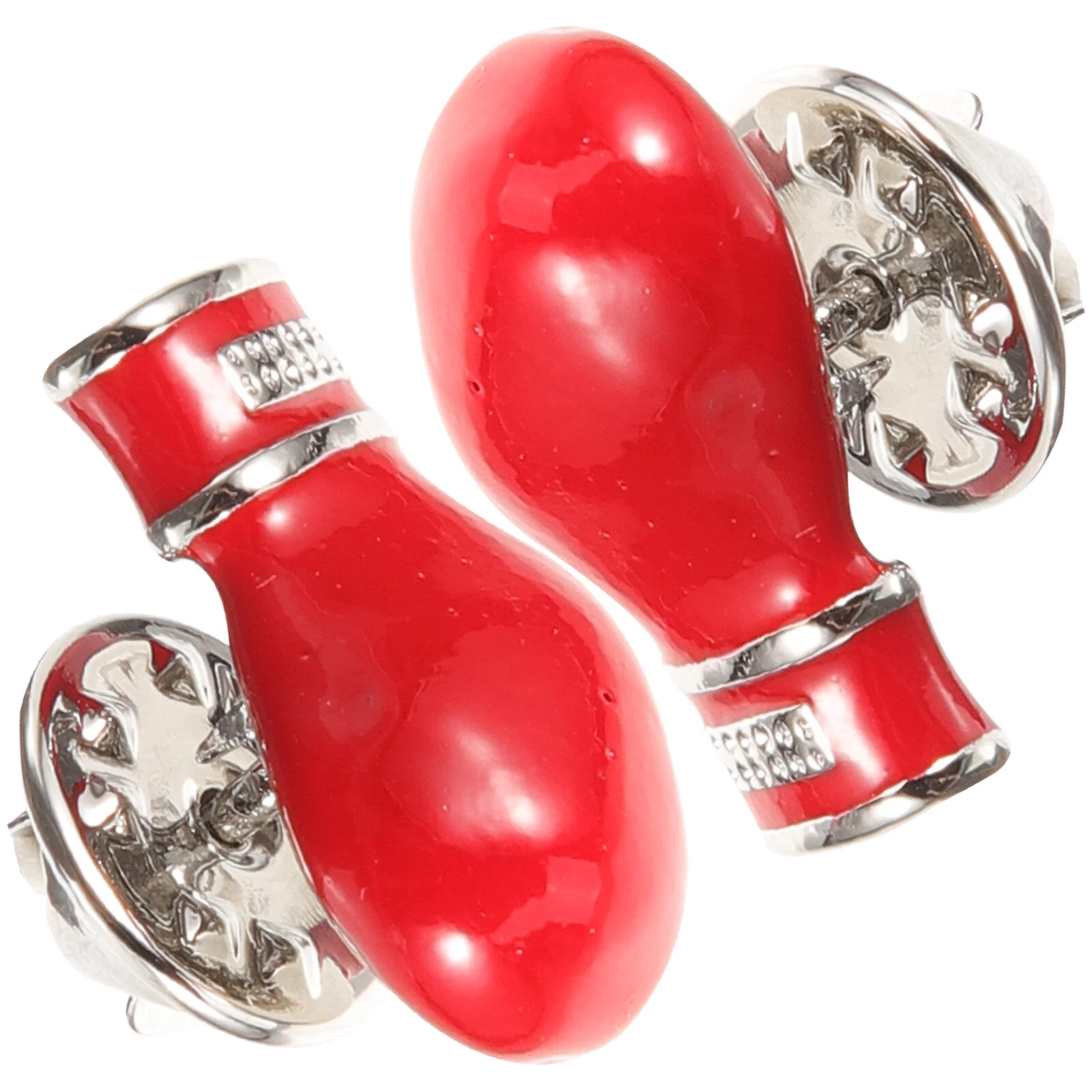 

2 Pcs Accessories Brooch Men Fashion Soccer Decor Boxing Shaped Decorative Clothing Badge Lapel Brooches