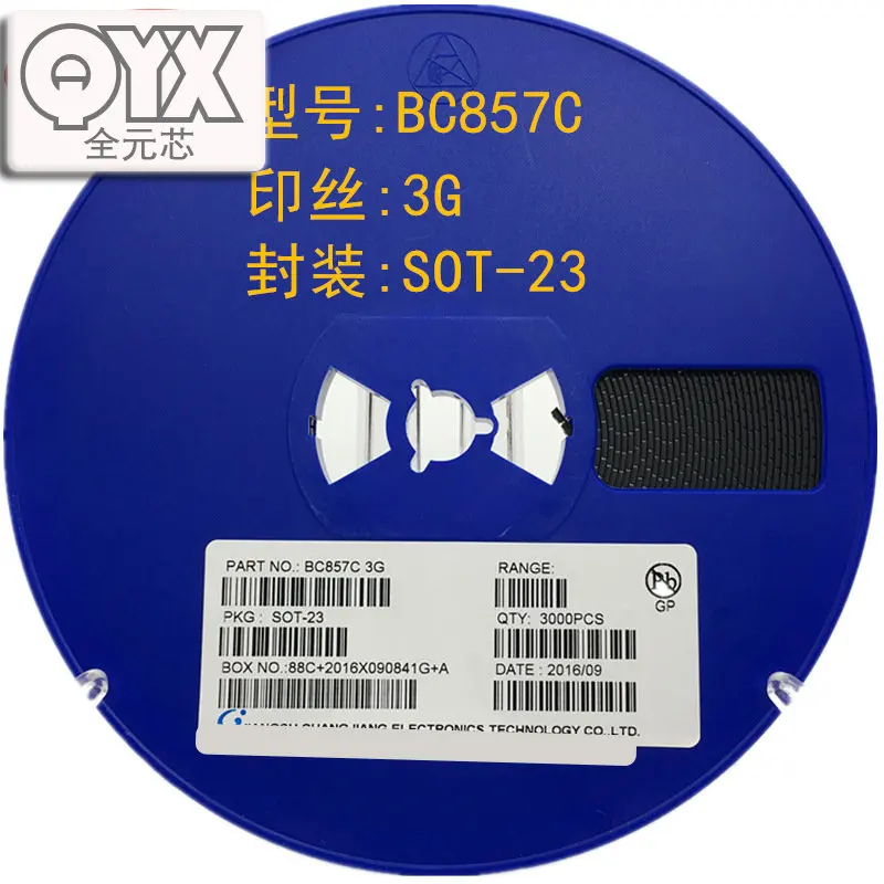

1000 шт./лот BC857C SILKSCREEN 3G SOT-23 PNP сигнальный Транзистор Триод SMD
