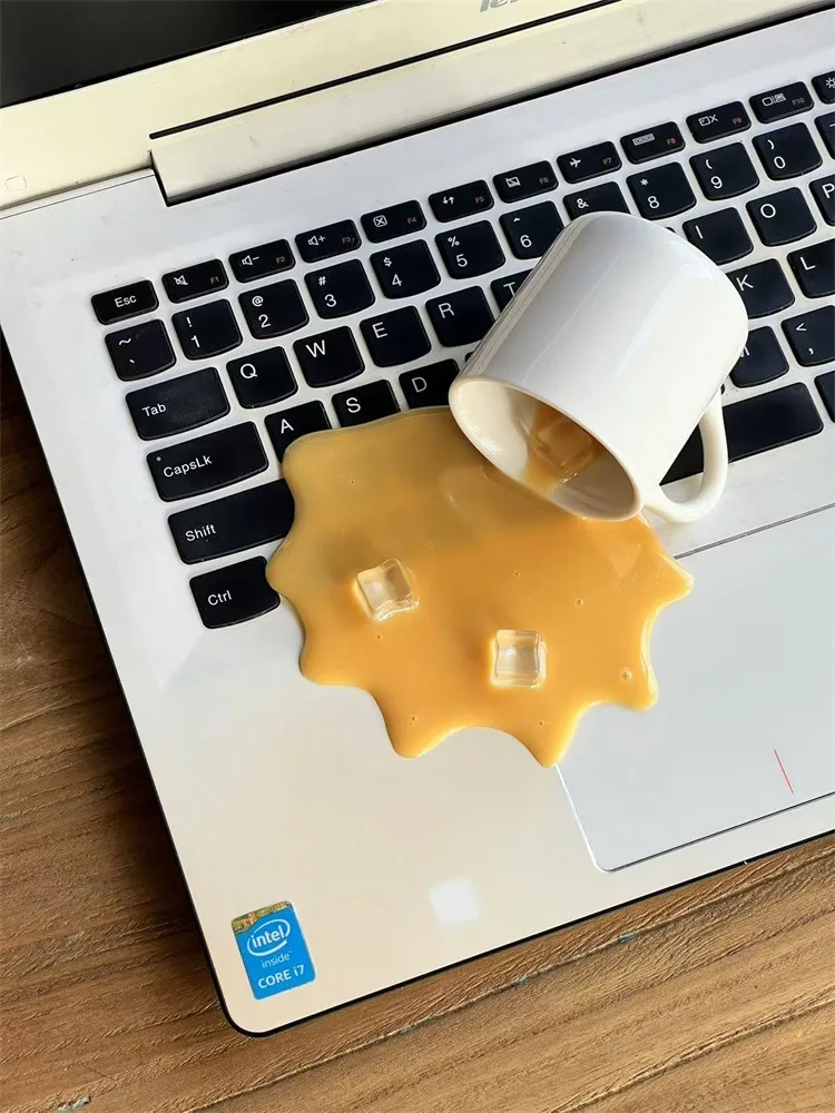 

Скульптура Из Песка С Разлитым Кофе - Уникальное Украшение Для Рабочего Стола, Странное Произведение Искусства