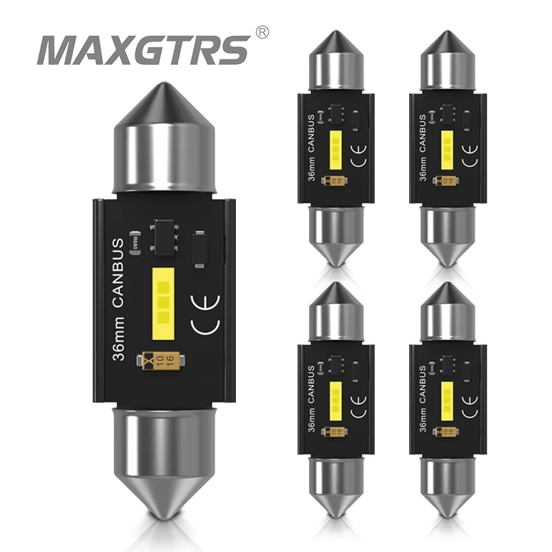 5 шт., автомобильные светодиодсветодиодный лампы C5W C10W, 31/36/39/41 мм