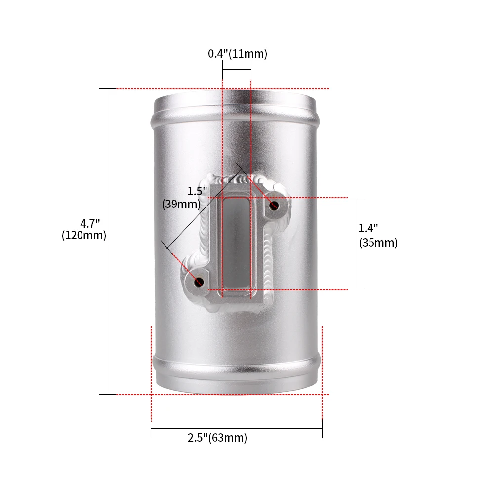 RASTP-63/70/76 мм автомобильный датчик расхода воздуха, основание впускного измерителя для VW Nissan Honda Civic Ford MAF, адаптер воздухозаборника MAF006