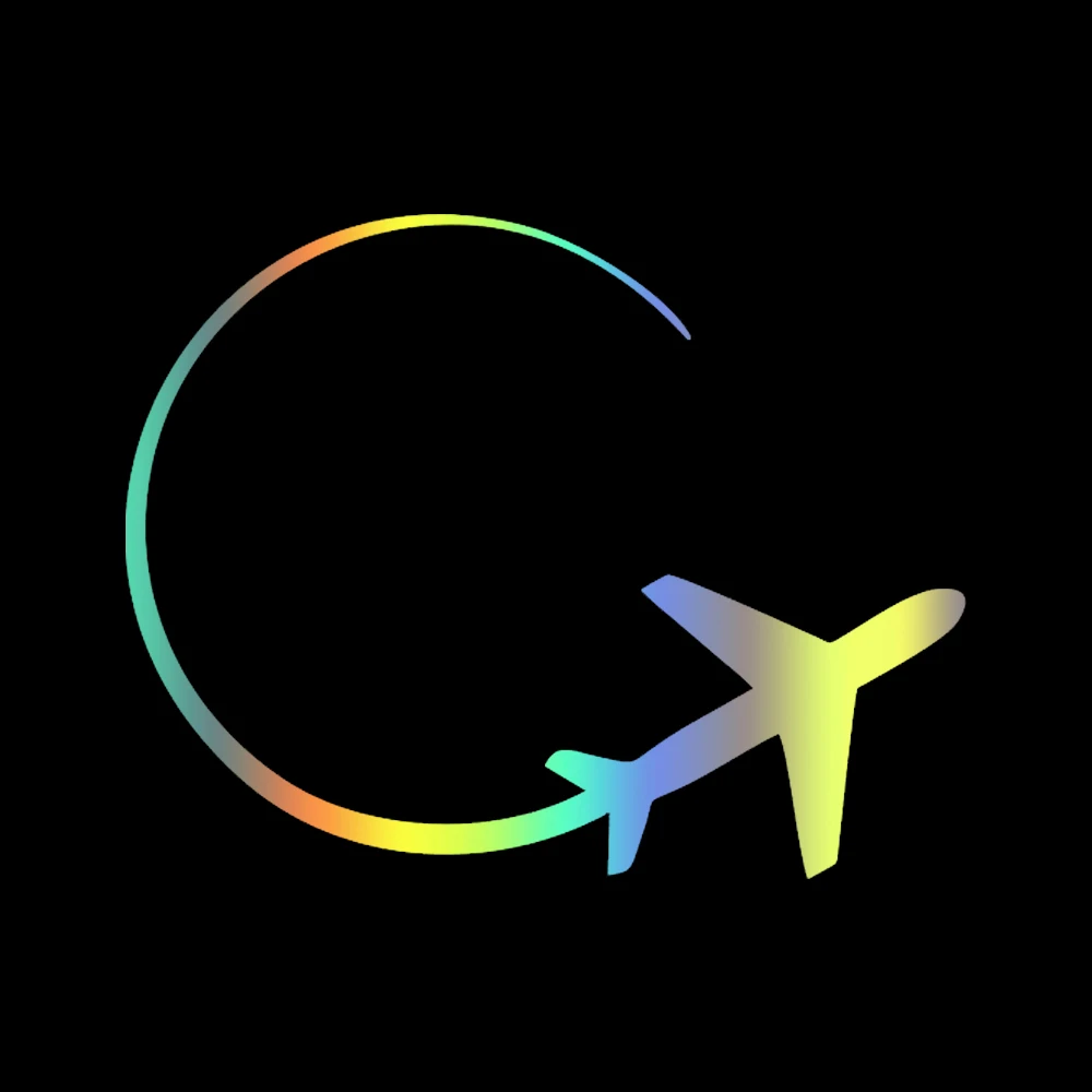 

наклейка на авто Самолет 13х10см Самолет Водонепроницаемая автомобильная наклейка на бампер, окно, ноутбук