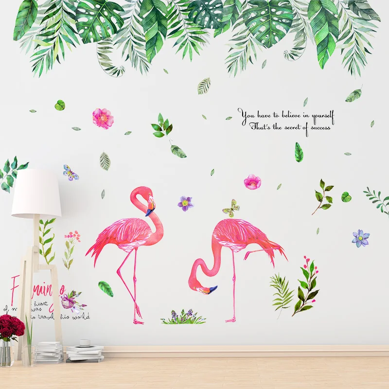 

Flamingo Wall Sticker Removable DIY Wall Decals Art Home Decal for Living Room Bedroom Murals Stickers Kids Baby Room Decoration