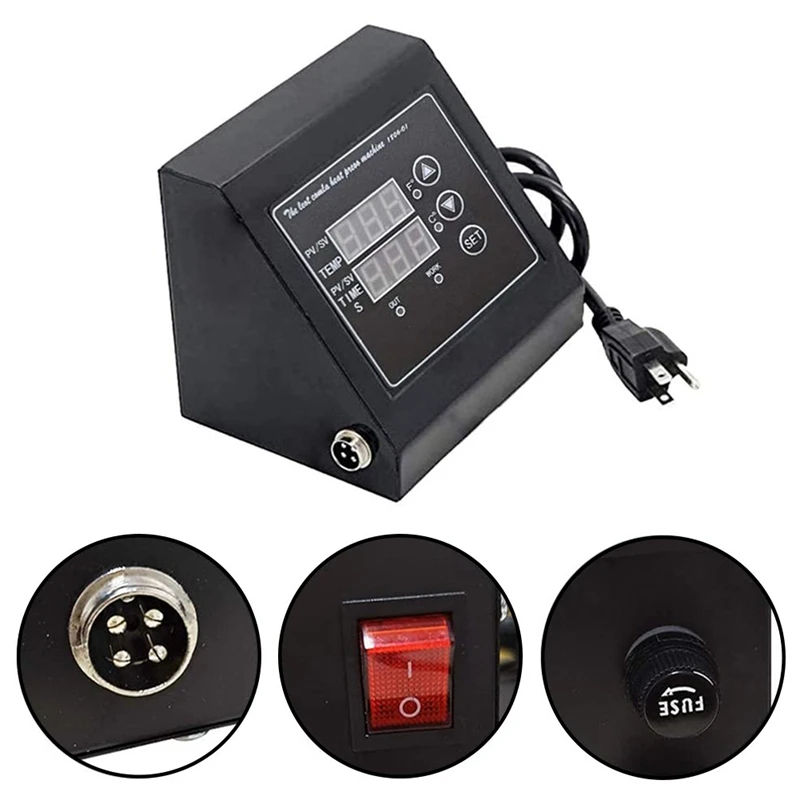 

Single Hole Digital Box LED Controller For 12 X 15Inch K-Type Heat Machine US Plug