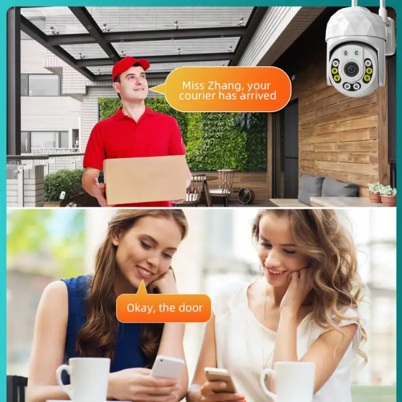 

Security Cctv Camera Automatic Tracking Ai Human Detect Cctv 2mp 8 Led Full Color Screen Wireless Camera Surveillance Camera 2mp