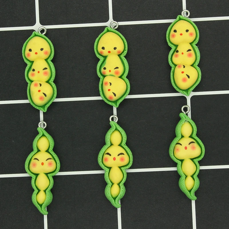 10 шт. милые Подвески в виде горошина и фасоли из смолы ювелирные изделия сделай