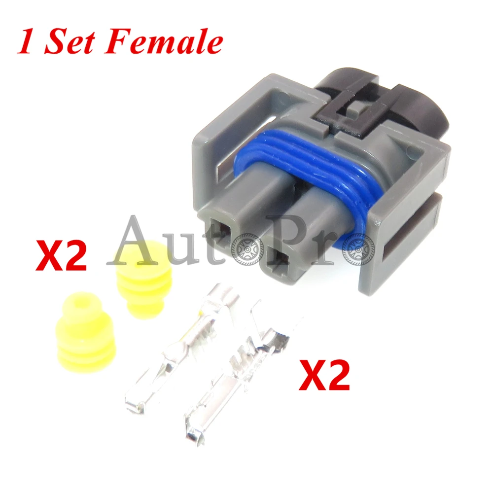 

1 Set 2 Hole Auto AC Assembly Air Condition Electromagnetic Clutch Plug Car Plastic Housing Socket For Buick 1J0973702 12162017