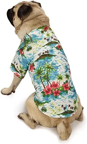 

Casual Canine Hawaiian Breeze Camp Shirt, Large, Blue
