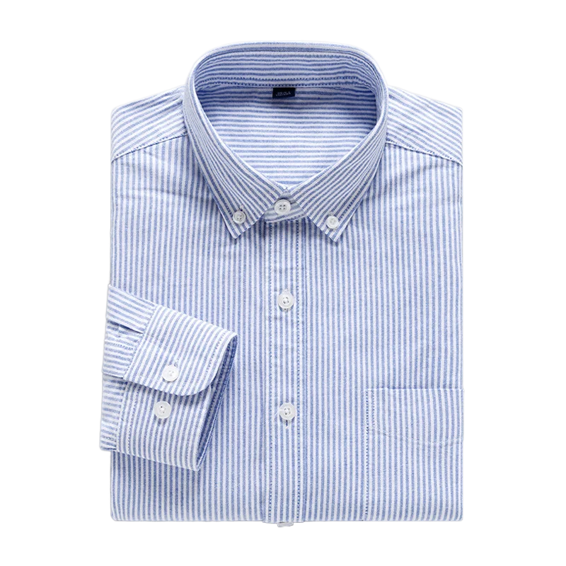 2022 New Spring and Autumn Men's Plaid Casual Business Shirt Long Sleeve Cotton Oxford Slim Shirt Multi-style Shirt