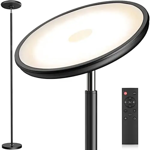 

Floor Lamp, LED Torchiere Floor Lamps for Living Room, 3500LM Standing Floor Lamp with 5 Color 5 Brightness, Tall Pole Light for