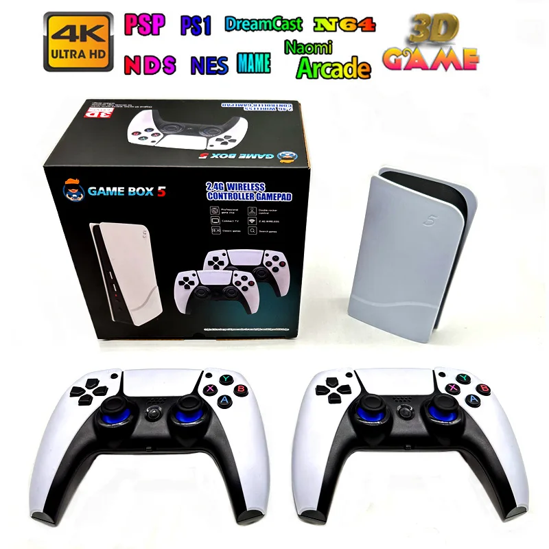 

P5 PLUS Беспроводная 2,4G HD аркадная PSP home 4K ТВ мини игровая консоль PS5 ручная игровая консоль