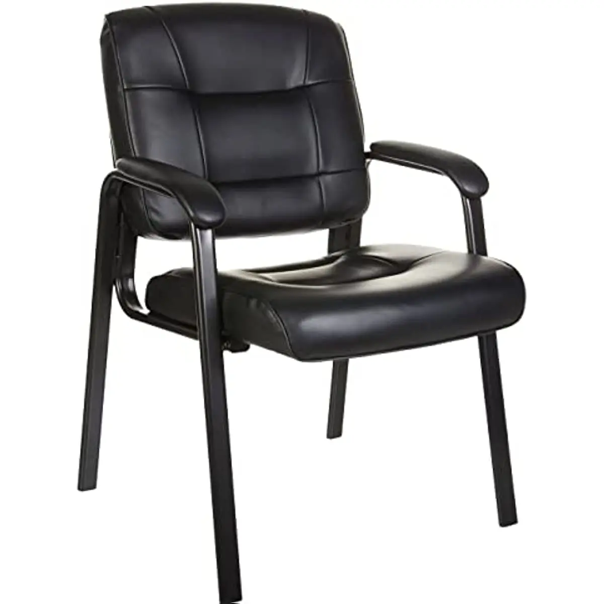 

Классическое офисное гостевое кресло из искусственной кожи с металлической рамкой, в наличии в США, черного цвета