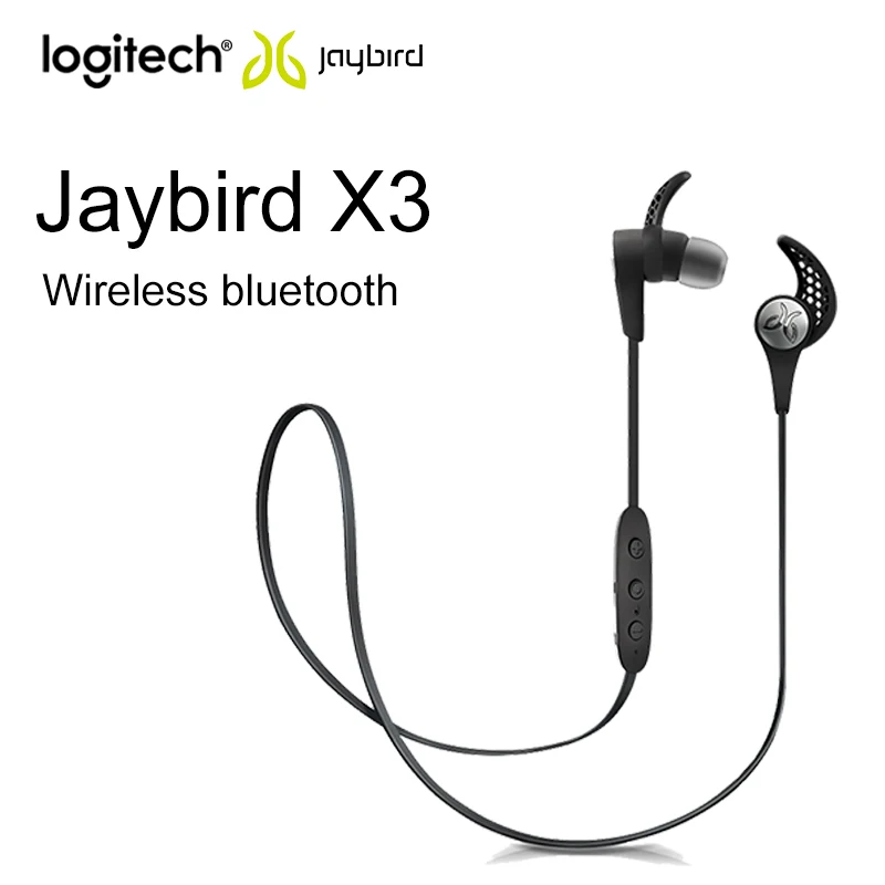 

Оригинальные беспроводные Bluetooth-наушники Logitech Jaybird X3, Спортивная гарнитура с защитой от пота для музыки и звонков, мобильных телефонов