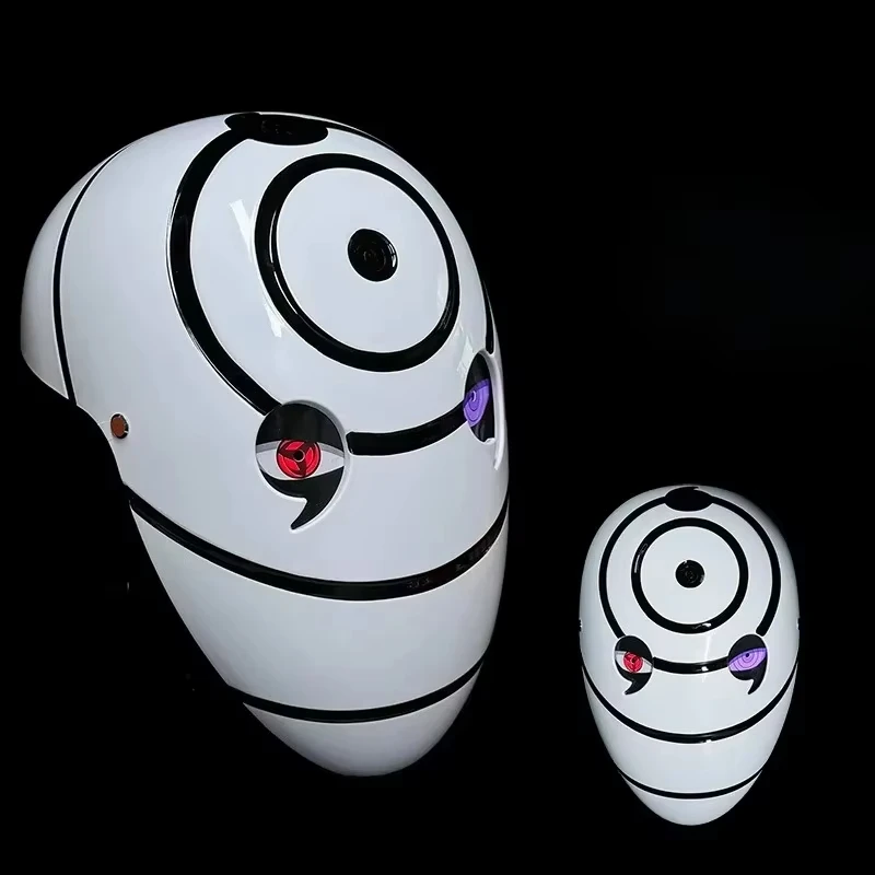 Фото Япония Аниме Мультфильмы Унисекс Тоби Обито Ниндзя Акацуки Косплей Смола Полнолицевая Маска Детское Платье Реквизит Подарок На День Рождения №2