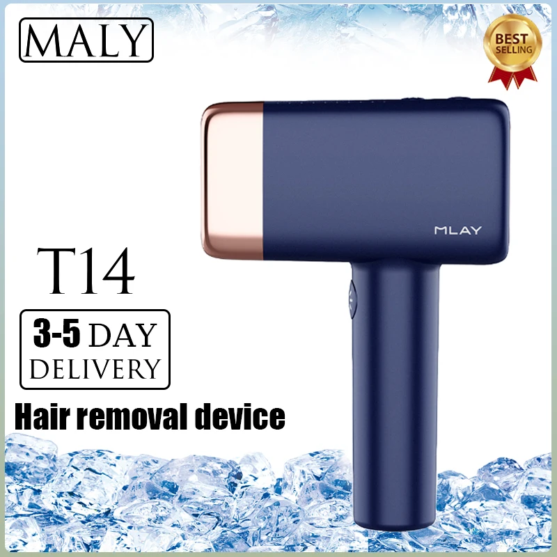 MLAY Laser Hair Removal Device Ice Cold IPL Painless Laser Epilator T14 Home Use For Women Body Face Bikini Underarm Replaceable