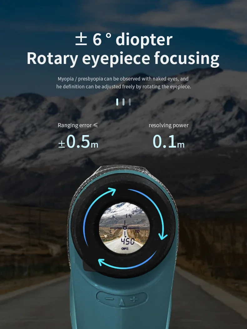 

1200M Golf Range Finder Telescope Angle and Altitude Measurement Outdoor Hunting Laser Distance Meter