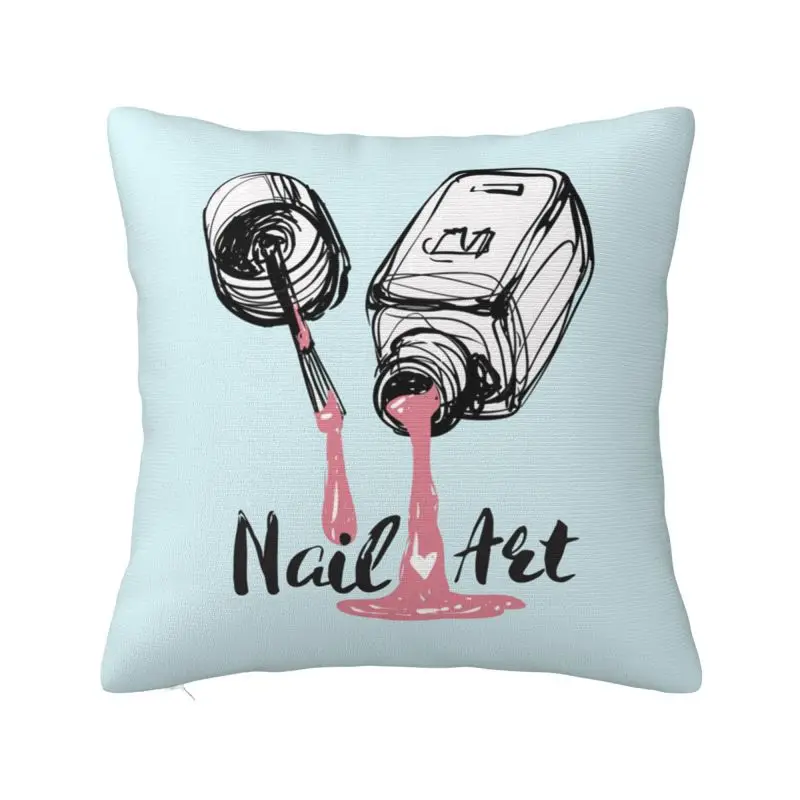 

Fashion Modern Nail Polish Sofa Cushion Cover Manicure Manicurist Throw Pillow Case for Car Square Pillowcase Home Decoration