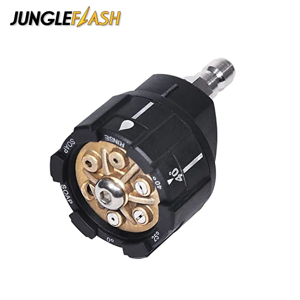 

JUNGLEFLASH 6 in 1 High Pressure Washer Nozzle Power Washer Tips with 1/4 inch Quick Connect, Max 4000PSI & 4.0GPM