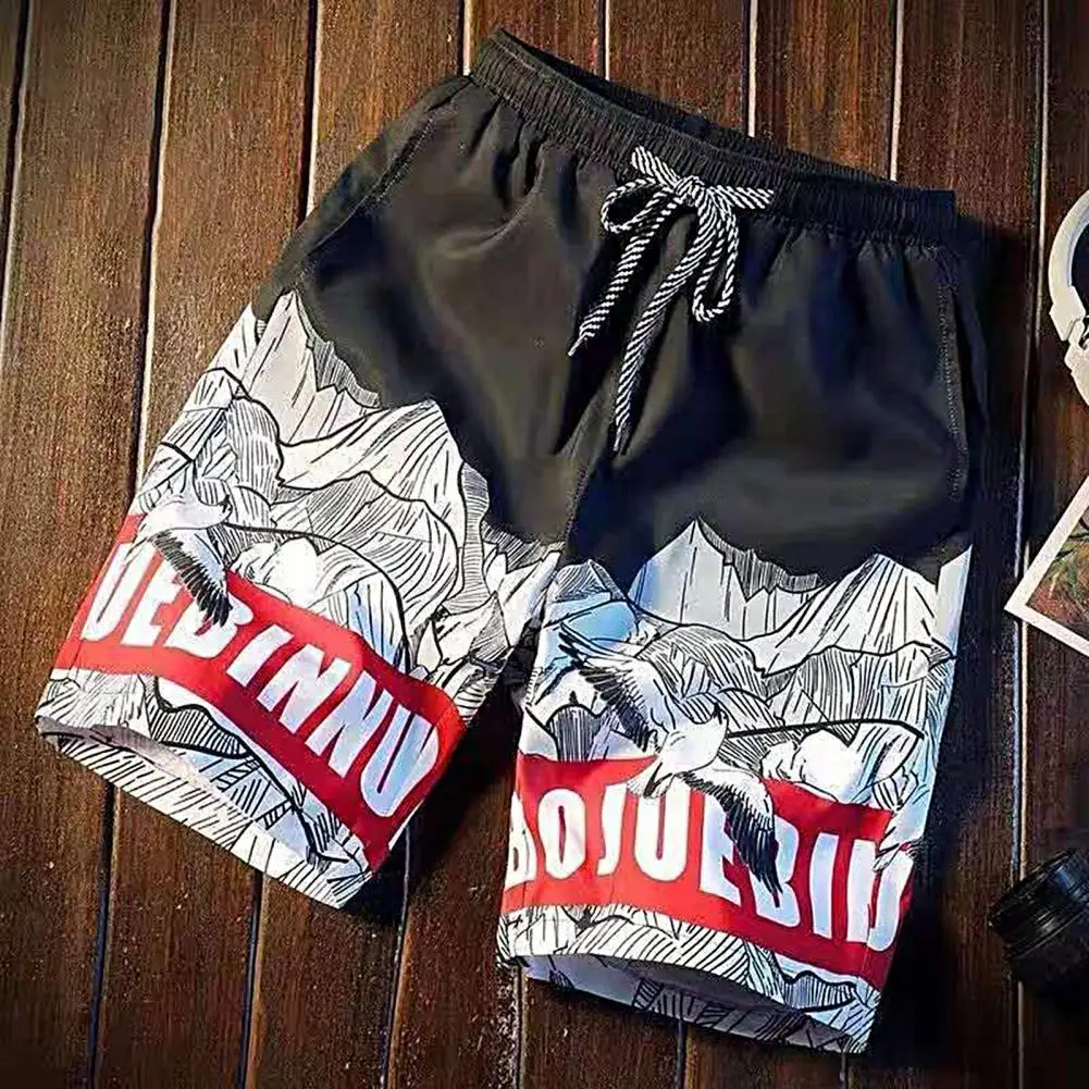 

Casual Modern Leaves Flower Print Short Pants Stylish Summer Shorts with Pockets for Sports