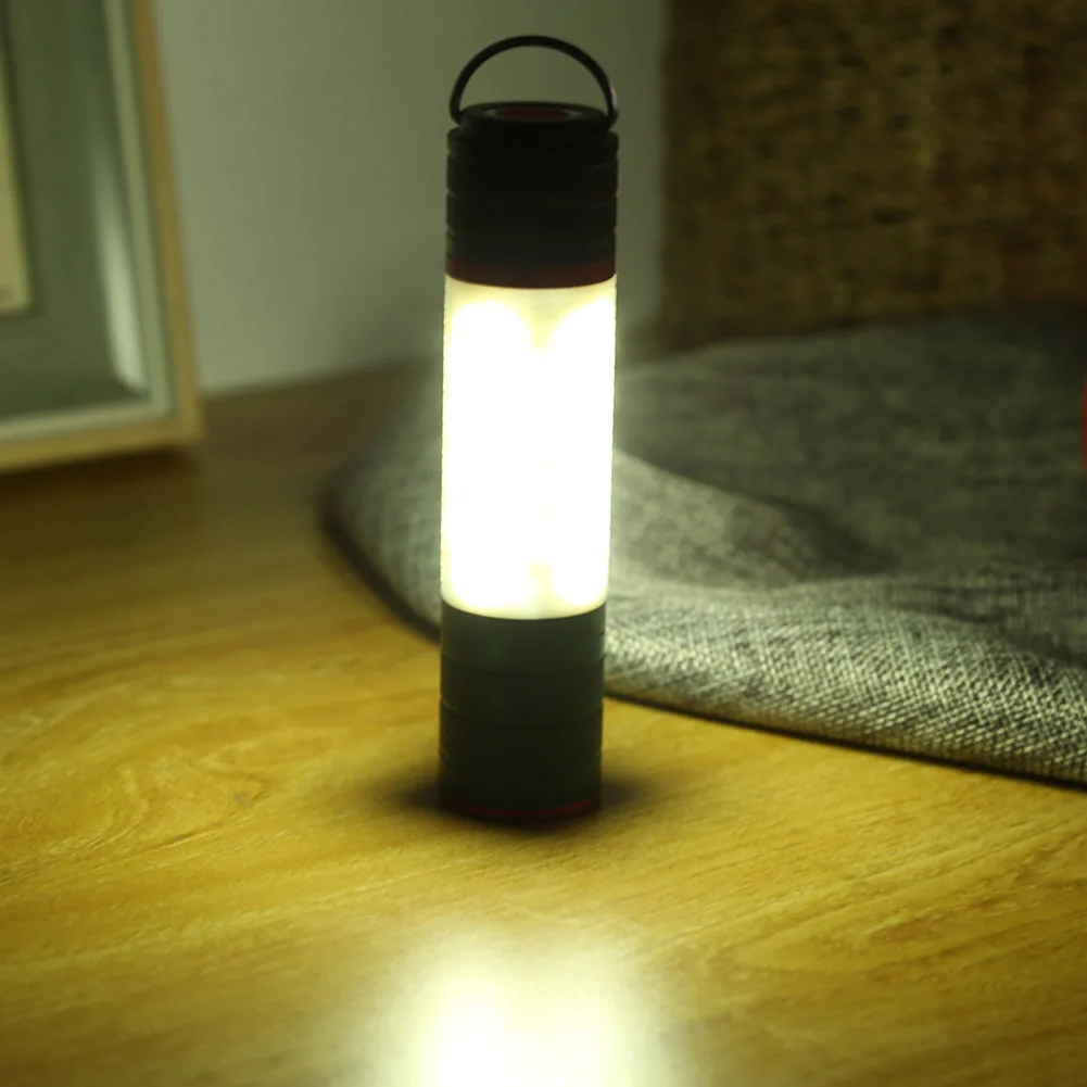 

USB Rechargeable LED Telescopic Flashlight 6 Lighting Mode Zoomable LED Torch Hanging Camping Tent Lamp Outdoor Night Light