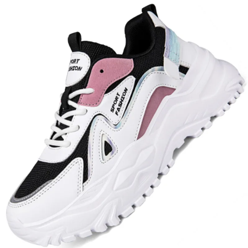 

2022 Autumn High Quality Women Sports Shoes Platform Sneakers Ladies Mesh Breathable Wear-Resistant Outdoor Flat Running Female