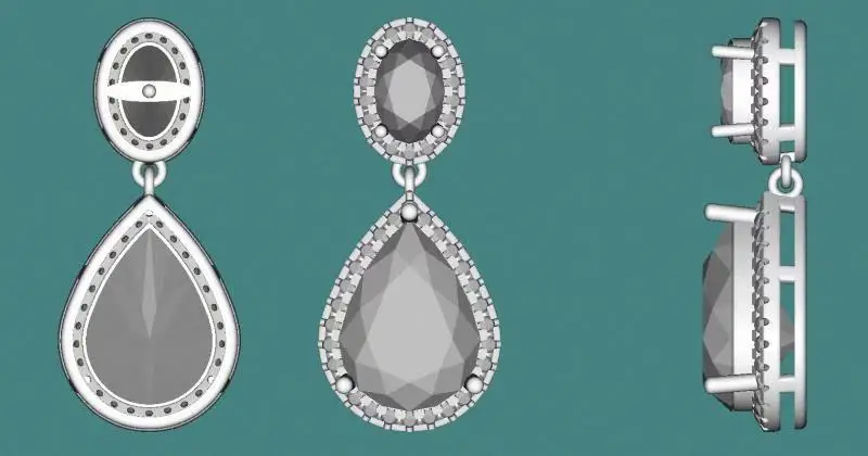 

2022 Custom Jewelry 18K,14K, 10K , Custom Jewelry Color VVS Moissanite D Earrings